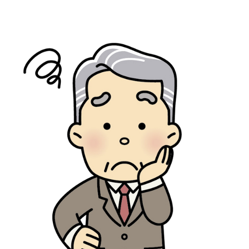 悩んでいるビジネスマン
